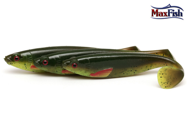 604 - DAM GUMA EFFZETT STRIKE SHAD - MOTOROIL/CHATREUSE