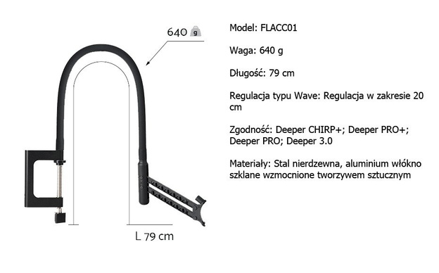 ELASTYCZNE RAMIĘ DO ECHOSONDY DEEPER