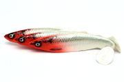 636 - SAVAGE GEAR GUMA 4D HERRING SHAD - RED HEAD