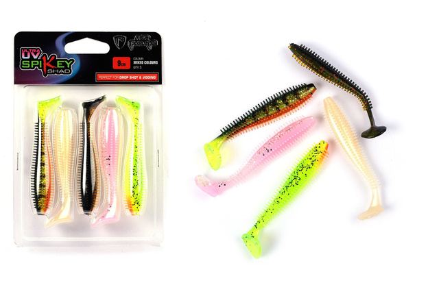 ZESTAW GUM FOX RAGE SPIKEY SHADS UV MIXED 12cm
