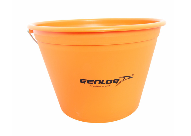 WIADRO Z POKRYWKĄ I MISKĄ GENLOG ORANGE