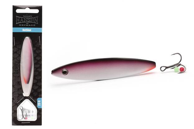 WAHADŁÓWKA HANSEN HOTSHOT 8,7cm/23g - PURPLE WHITE HOTSPOT