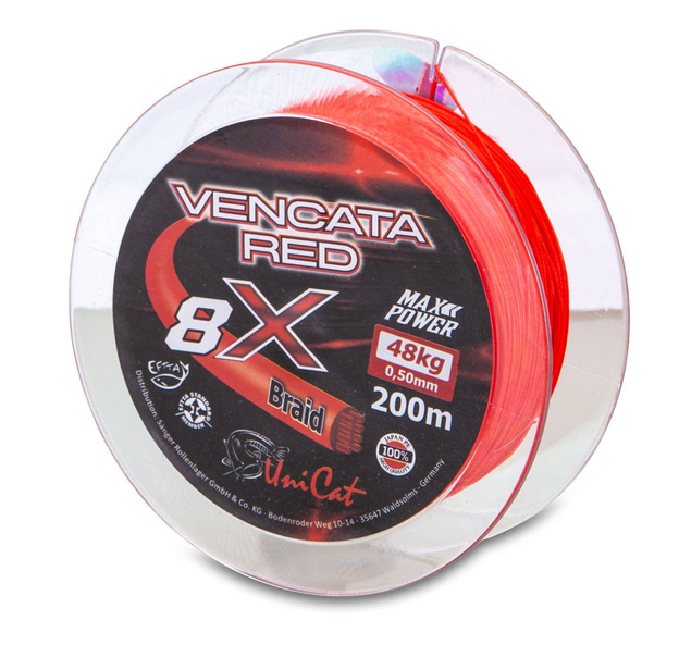 PLECIONKA UNI CAT VENCATA RED 0,37mm/200m