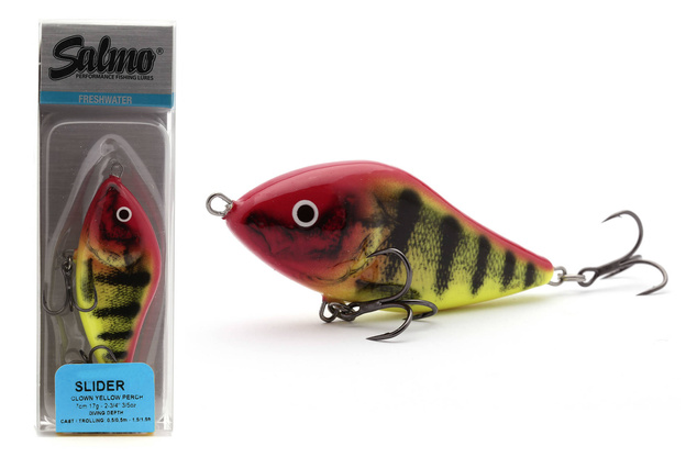 UNIKATOWY WOBLER SALMO SLIDER SINKING 5cm - CLOWN YELLOW PERCH