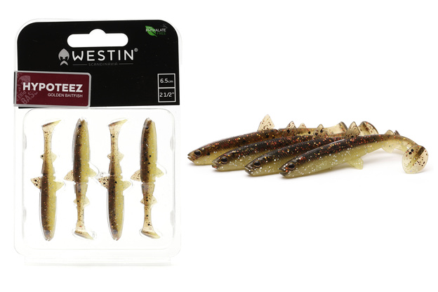 GUMY WESTIN HYPOTEEZ 6,5cm/4szt - GOLDEN BAITFISH