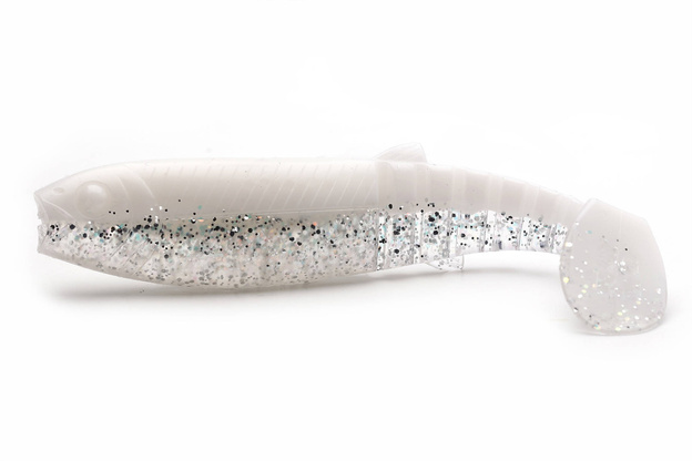 GUMA SAVAGE GEAR CANNIBAL SHAD - WHITE FLASH UV