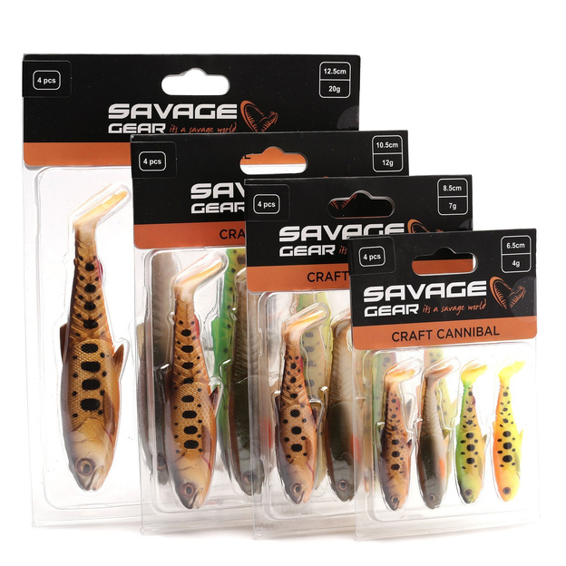 GUMA SAVAGE GEAR CRAFT CANNIBAL DARK WATER MIX 8,5cm