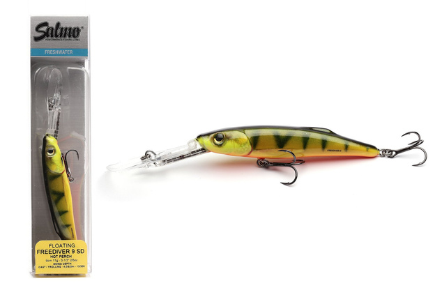 WOBLER SALMO FREEDIVER SDR 9cm- HOT PERCH