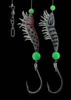 PRZYWIESZKA MORSKA DEGA SQUID RIG SILVER RED 8/0