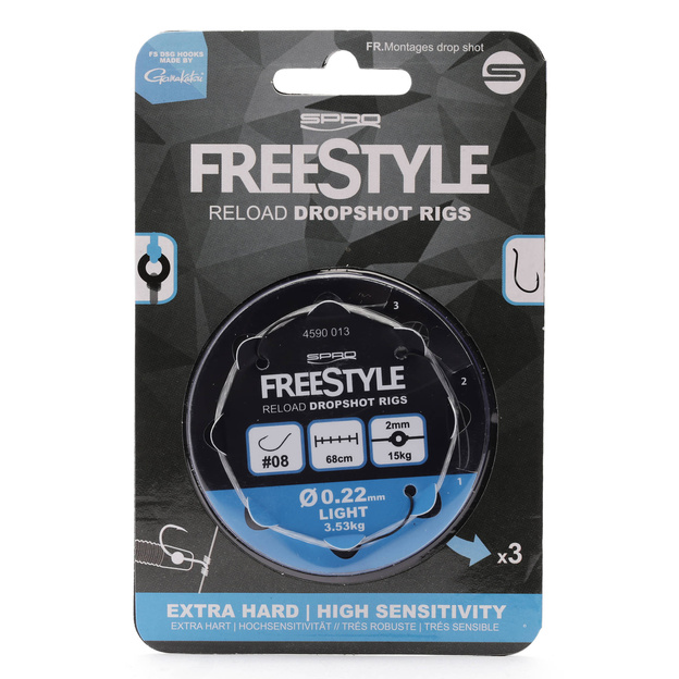 GOTOWE PRZYPONY SPRO FREESTYLE DROPSHOT 0,18mm/12