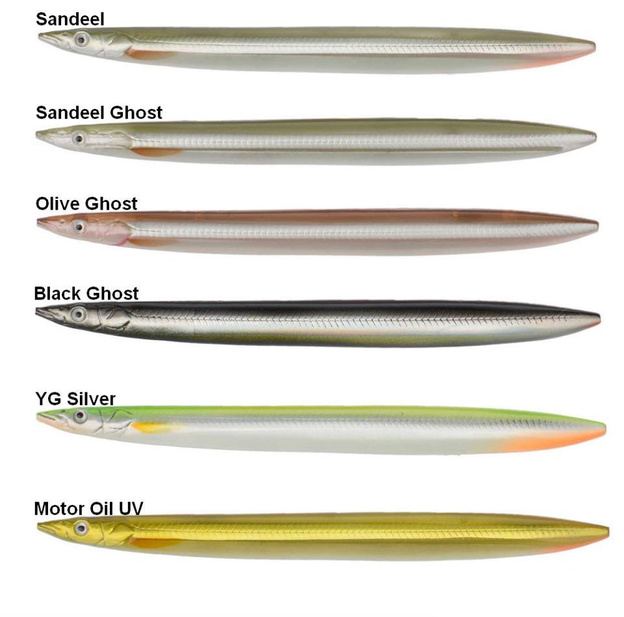 LINE THRU SANDEEL SAVAGE GEAR - BLACK N YELLOW GLOW