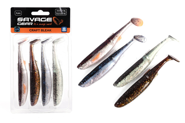 GUMY SAVAGE GEAR CRAFT BLEAK CLAM CLEAR WATER MIX 12cm