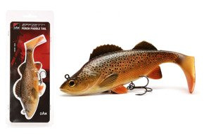 6020 - DAM GUMA EFFZETT NATURAL PERCH PADDLE TAIL - BROWN TROUT