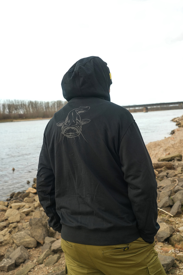 BLUZA Z KAPTUREM BLACK CAT BLACK HOODY