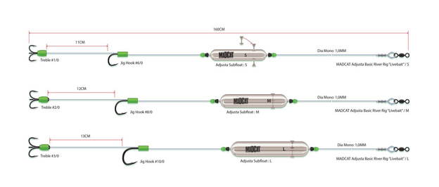56659 - DAM MADCAT ZESTAW SUMOWY ADJUSTA LIVE BAIT - M/40g
