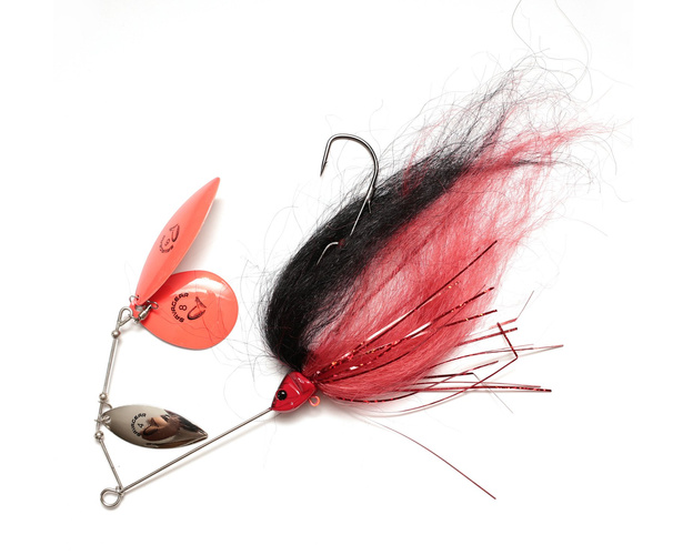 DA MEGA BUSH5 SAVAGE GEAR SPINNERBAIT -  BLACK AND RED