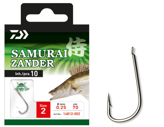 HACZYKI Z PRZYPONEM DAIWA SAMURAI ZANDER 4/10szt