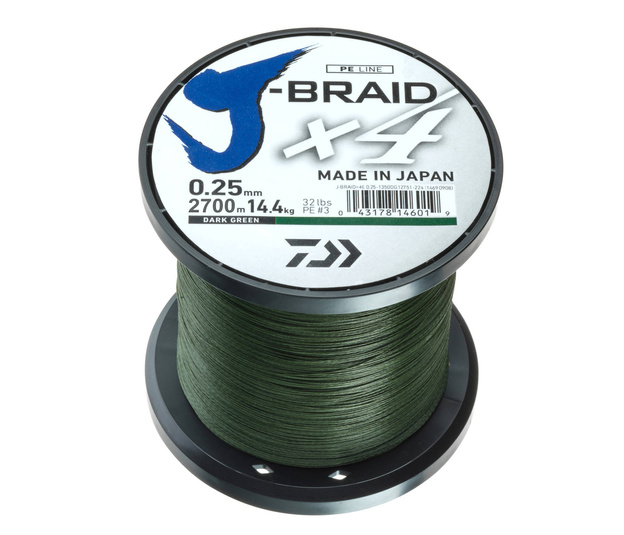 PLECIONKA DAIWA J-BRAID X4 DARK GREEN 0,10mm NA METRY