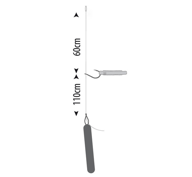 HAK Z PRZYPONEM GAMAKATSU DROPSHOT RIG WORM 39 1-0,31mm