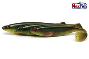 604 - DAM GUMA EFFZETT STRIKE SHAD - MOTOROIL/CHATREUSE