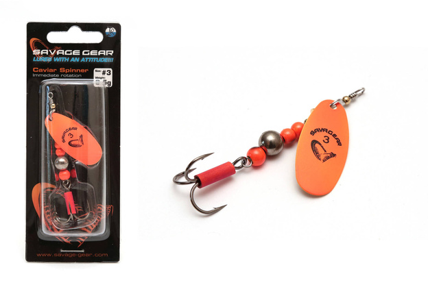 OBROTÓWKA SAVAGE GEAR CAVIAR - FLUO ORANGE
