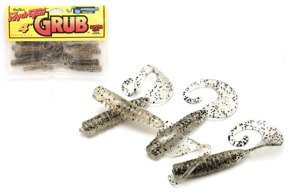 LCHG19 - LUNKER CITY GUMA HYDROTAIL GRUB SALT/PEPPER 4"/10szt
