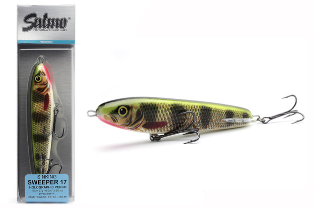 WOBLER SALMO SWEEPER SINKING 17cm - HOLO PERCH