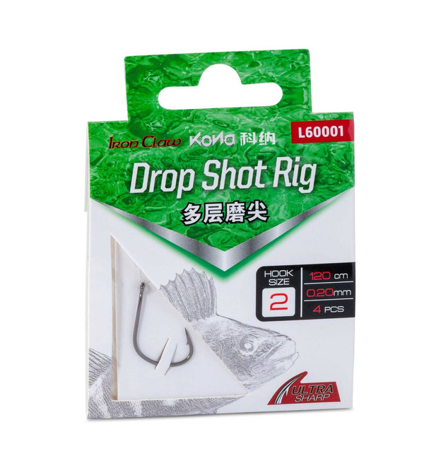 GOTOWE PRZYPONY IRON CLAW DROPSHOT WACKY 0,20mm-2