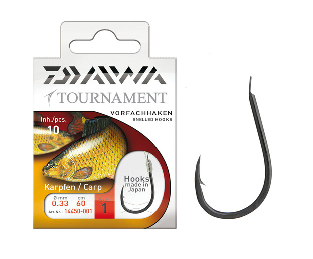 HACZYKI Z PRZYPONEM DAIWA TOURNAMENT KARP NR.2/10szt