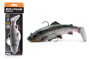 7 - SAVAGE GEAR GUMA 4D RATTLE SHAD - GREEN SILVER