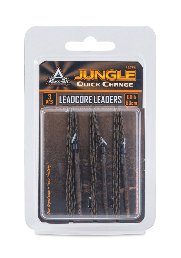 PRZYPONY ANACONDA JUNGLE QC SAFETY CLIP LEADCORE 60lb/3szt