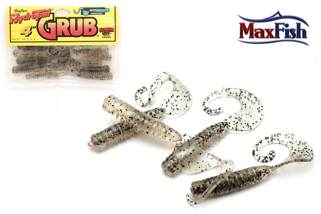 LCHG19 - LUNKER CITY GUMA HYDROTAIL GRUB SALT/PEPPER 4"/10szt