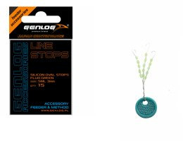 STOPERY SILIKONOWE GENLOG GREEN OVAL 3mm