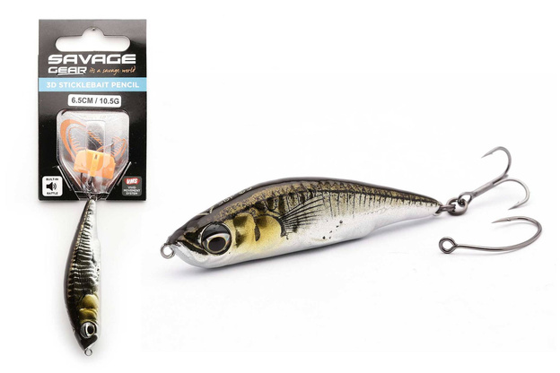 WOBLER SAVAGE GEAR 3D STICKLEBAIT PENCIL - AYU GREEN SILVER