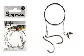 PRZYPON WOLFRAMOWY Z HAKIEM PWSH40/9KG SPINWAL 40/9KG