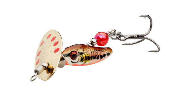 OBROTÓWKA SAVAGE GEAR STICKLEBAIT SPINNER - SILVER RED YELLOW
