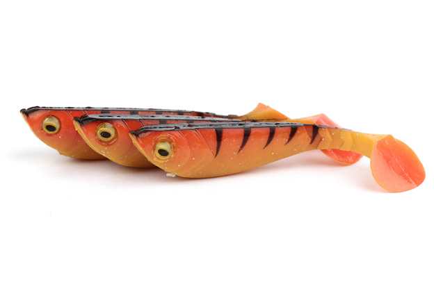 GUMA BERKLEY PULSE SHAD - ORANGE BLACK