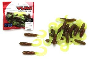 GUMY YUM WALLEYE GRUB AVACADO RED/CHARTE 7,5cm/25szt