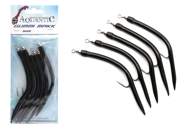 AQUANTIC GUMOWY MAKK 8/0 - BLACK