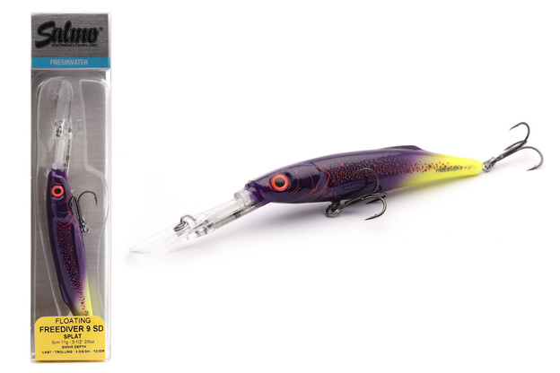 UNIKATOWY WOBLER SALMO FREEDIVER F SD 9cm - SPLAT
