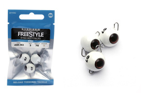 CZEBURASZKI SPRO FREESTYLE EYED BOTTOM - GLOW WHITE 10g/3szt