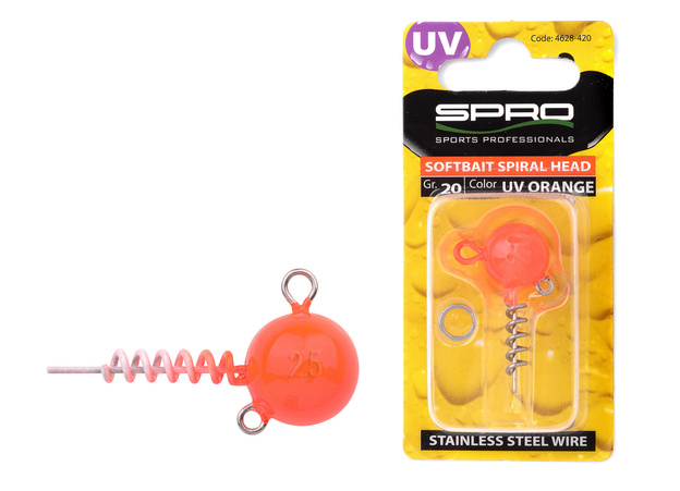 GŁÓWKA Z WKRĘTKĄ SPRO UV ORANGE 15g/1szt