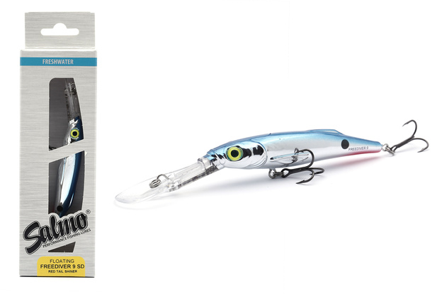 UNIKATOWY WOBLER SALMO FREEDIVER SDR 9cm - RED TAIL SHINER