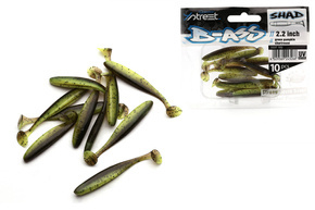 GUMY QUANTUM 4STREET B-ASS SHAD - GREEN PUMPKIN CHARTREUSE