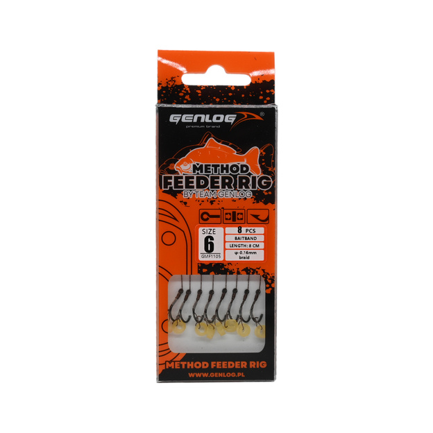 PRZYPONY GENLOG METHOD FEEDER RIG BAND 6/8cm