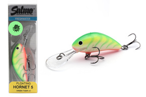 UNIKATOWY WOBLER SALMO HORNET FLOATING 5,0cm - GREEN TIGER UV