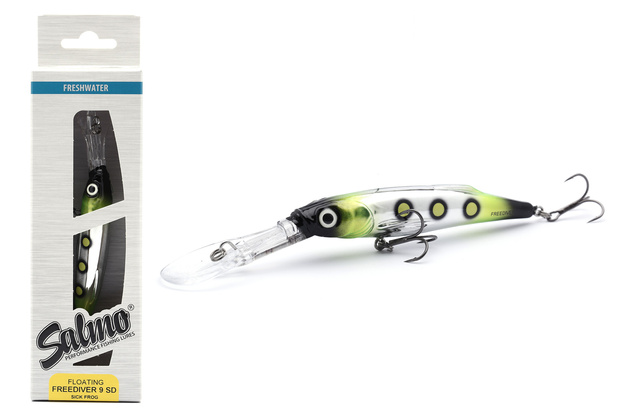 UNIKATOWY WOBLER SALMO FREEDIVER SDR 9cm - SICK FROG