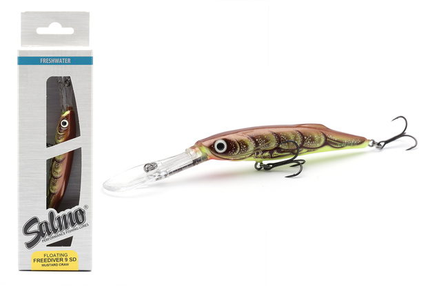 UNIKATOWY WOBLER SALMO FREEDIVER SDR 9cm - MUSTARD CRAW