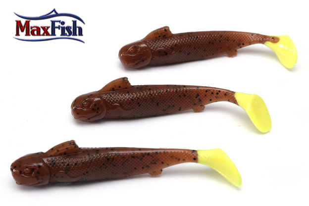 GUMY YUM SAMURAI SHAD PUMPKIN/CHARTREUSE 10cm/10szt