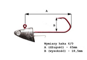 GŁÓWKA JIGOWA MORSKA Z ZACZEPEM 6/0GJMZZ6/0 DORADO JIGHEAD 